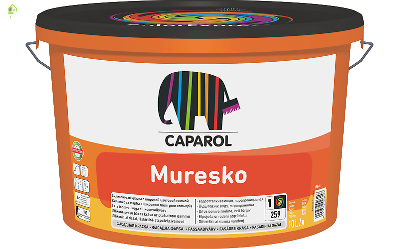 Фарба фасадна силіконова матова Caparol "Muresko" База 3 2101 фото