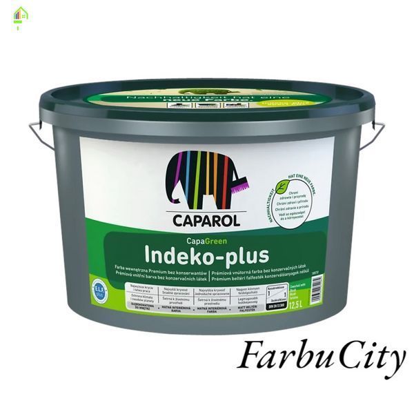 Фарба інтер'єрна акрилова глибоко-матова Caparol "CapaGreen Indeko-plus E.L.F. plus" База 1 2047 фото